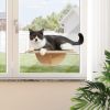 Indoor Cat Window Perch;  Cat Hammock;  Window-Mounted Cat Bed with Strong Suction Cups;  Removable Felt;  Two Installation Modes for Indoor Cats;  Na